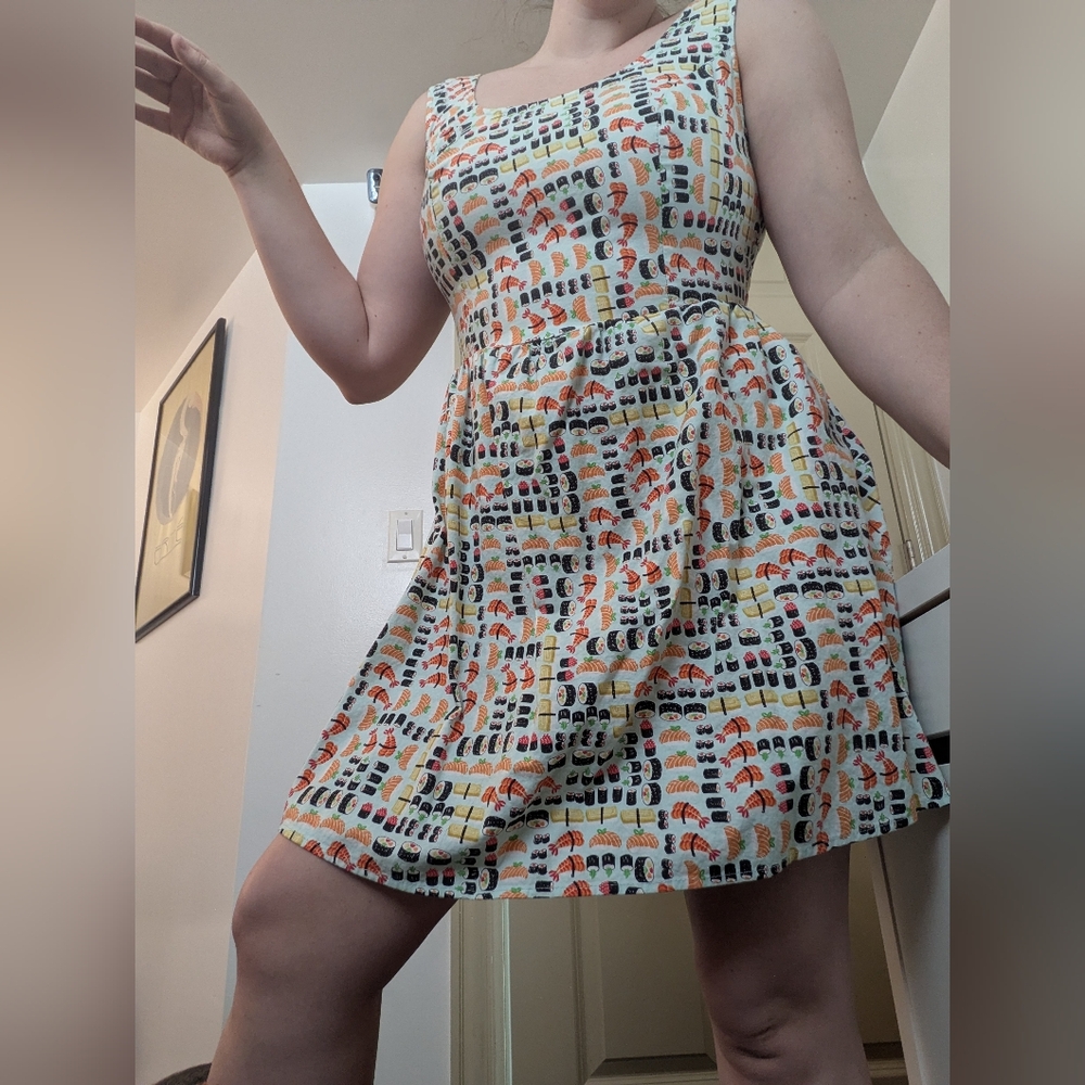 sushi rockabilly dress